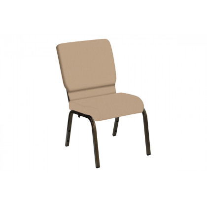 BLNK - HERCULES Series Church Chair in E-Z Wallaby Vinyl with Gold Vein Frame