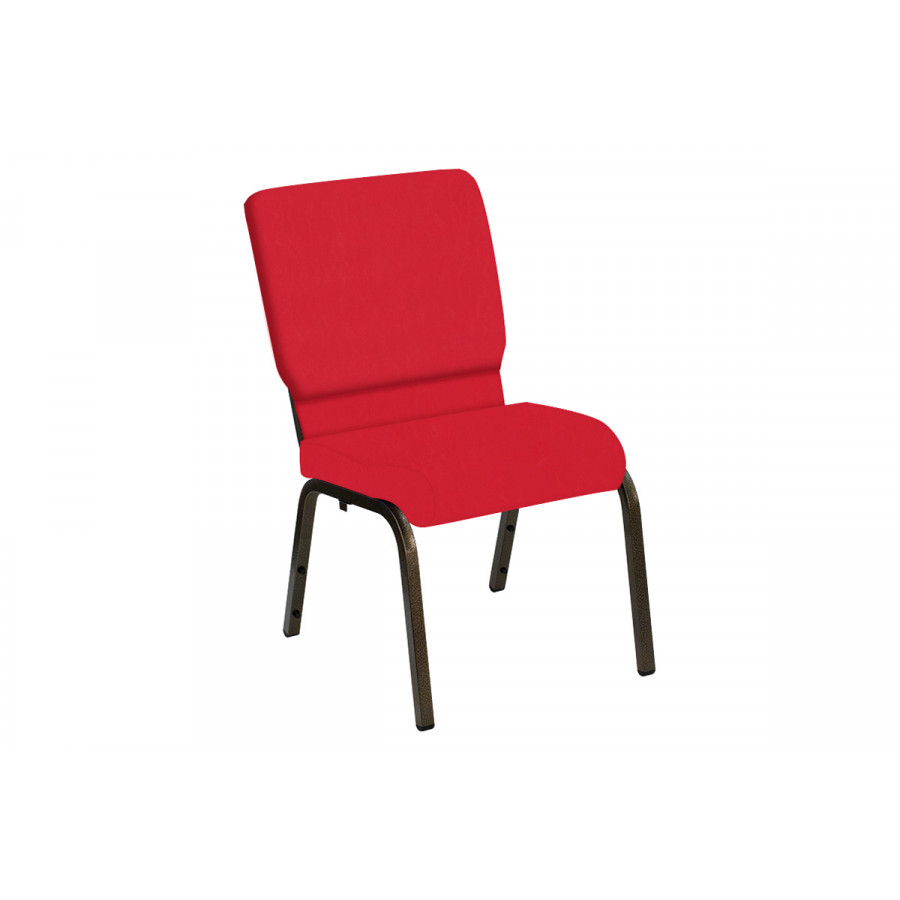 BLNK HERCULES Series Church Chair in E-Z Wallaby Vinyl with Gold Vein Frame - Ruby, 18.5"W