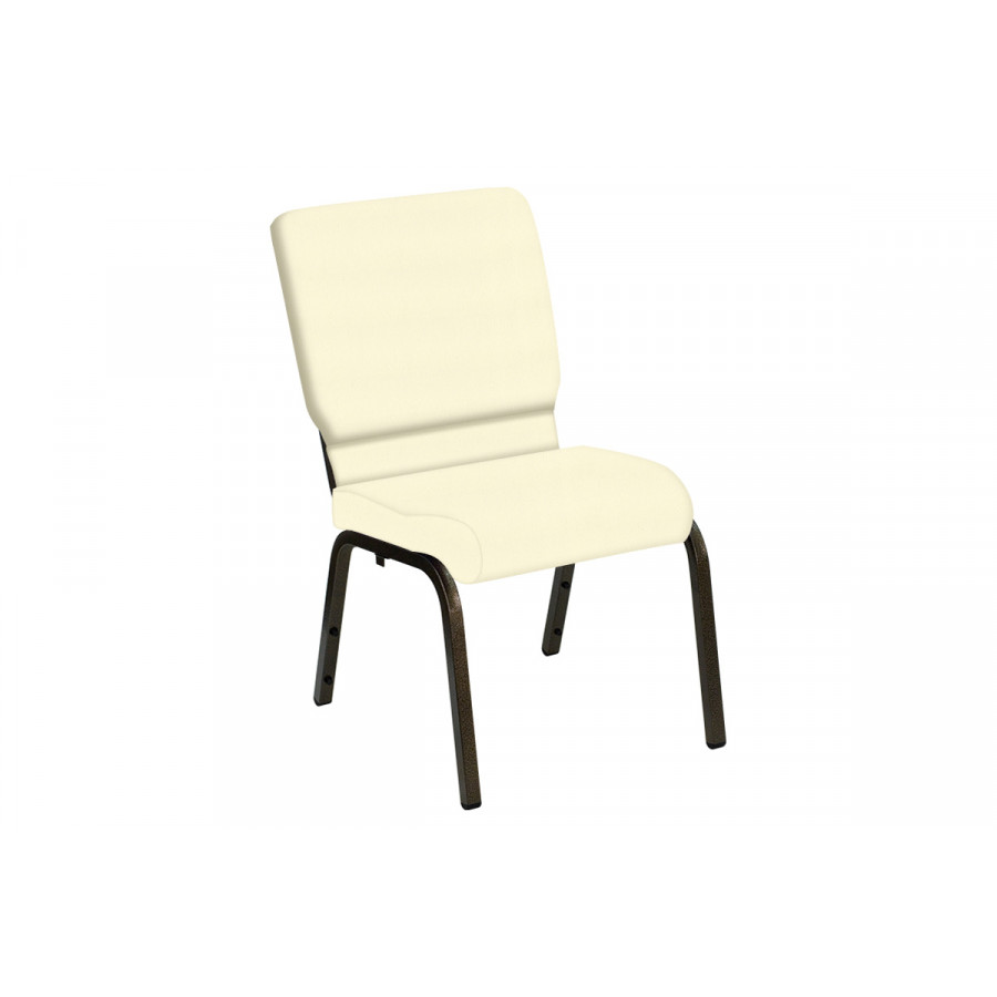 BLNK HERCULES Series Church Chair in E-Z Sierra Vinyl with Gold Vein Frame - Off White, 18.5"W