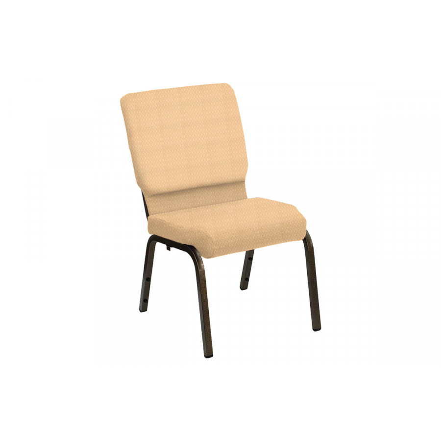 BLNK HERCULES Series Church Chair in Bedford with Gold Vein Frame - Golden, 18.5"W