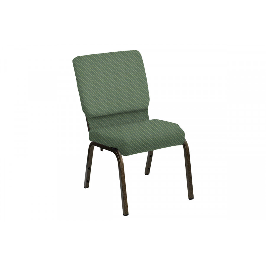 BLNK HERCULES Series Church Chair in Bedford with Gold Vein Frame - Lawn, 18.5"W