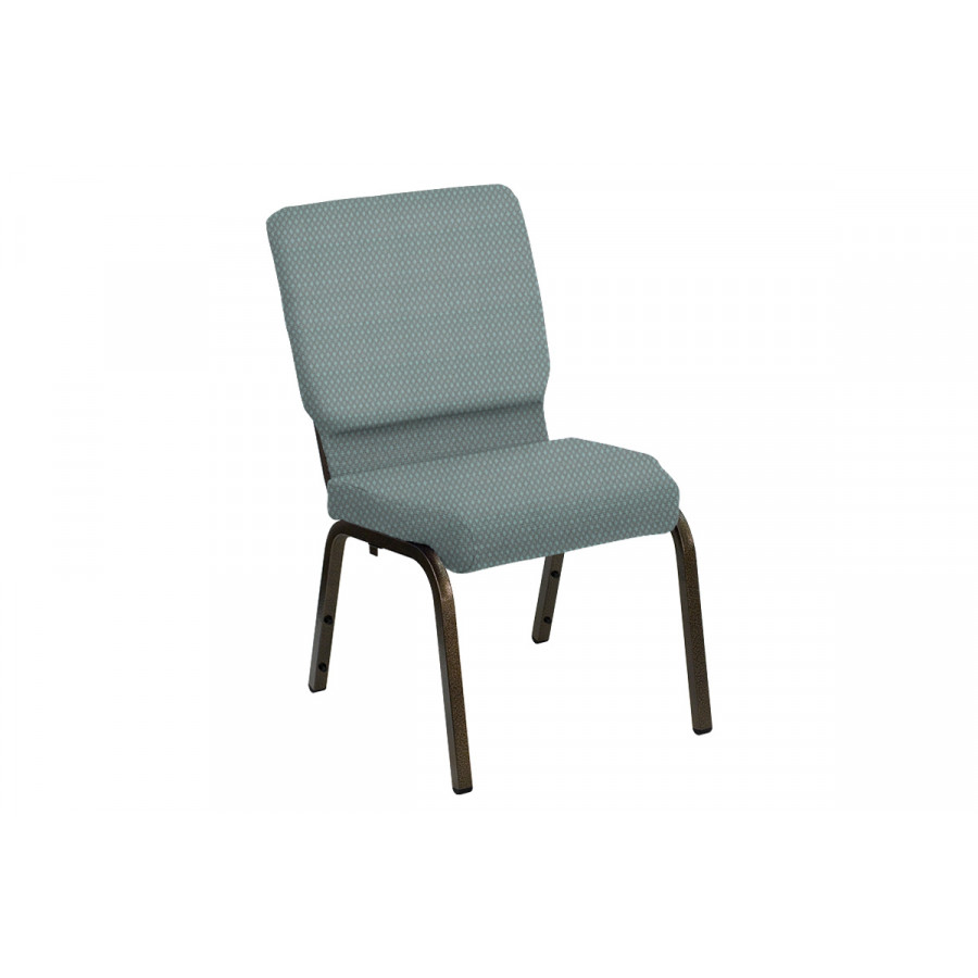 BLNK HERCULES Series Church Chair in Bedford with Gold Vein Frame - Seaside, 18.5"W
