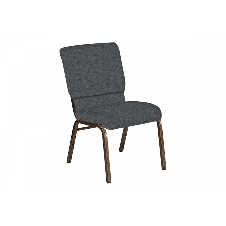 BLNK Church Chair in Circuit with Gold Vein Frame - Leaf, 18.5"W