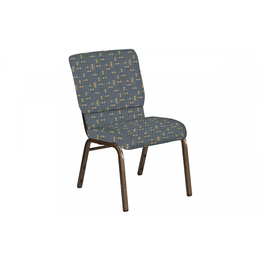 BLNK Church Chair in Eclipse with Gold Vein Frame - Sky, 18.5"W
