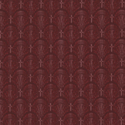 BLNK Church Chair in Grace with Gold Vein Frame - Claret, 18.5"W