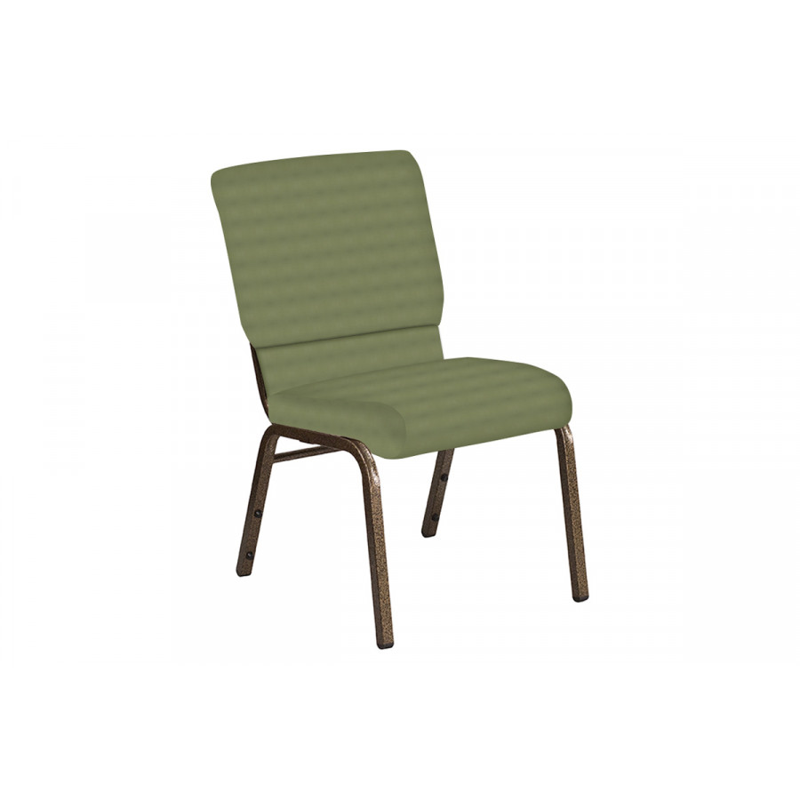 BLNK Church Chair in Harmony with Gold Vein Frame - Sea Green, 18.5"W