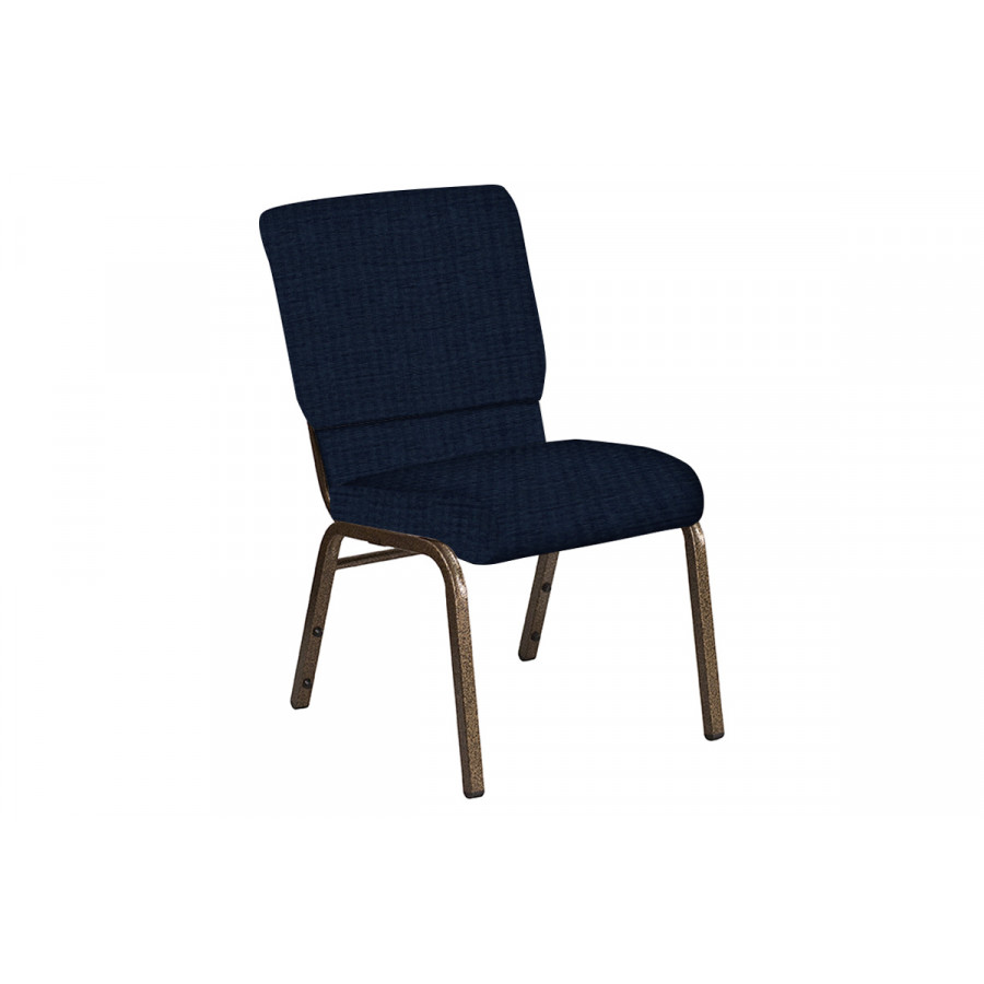BLNK Church Chair in Highlands with Gold Vein Frame - Navy, 18.5"W