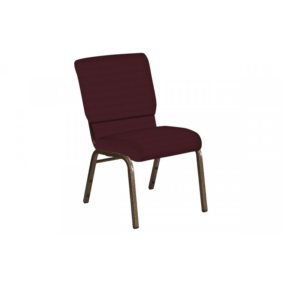 BLNK Church Chair in Illusion with Gold Vein Frame - Crimson, 18.5"W