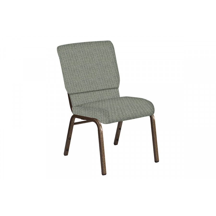 BLNK Church Chair in Interweave with Gold Vein Frame - Charcoal, 18.5"W