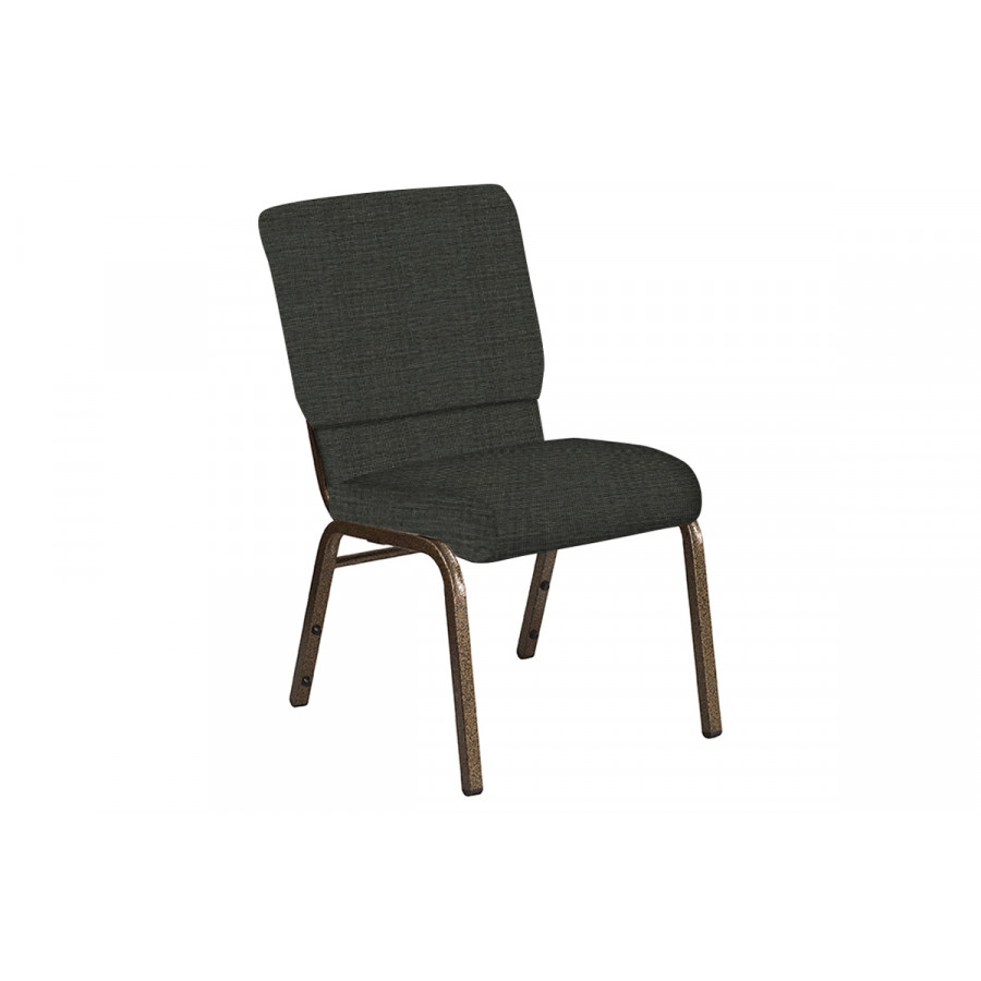 BLNK Church Chair in Interweave with Gold Vein Frame - Coal, 18.5"W