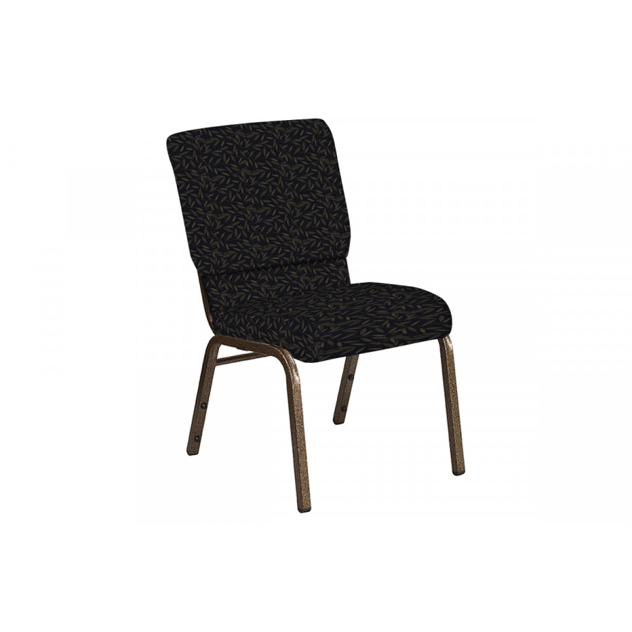 BLNK Church Chair in Jasmine with Gold Vein Frame - Blissful Blue, 18.5"W