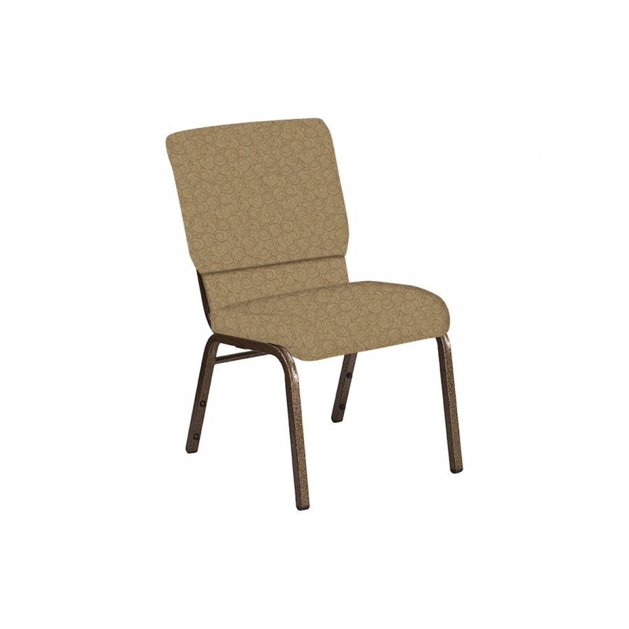 BLNK Church Chair in Martini with Gold Vein Frame - Coffee, 18.5"W