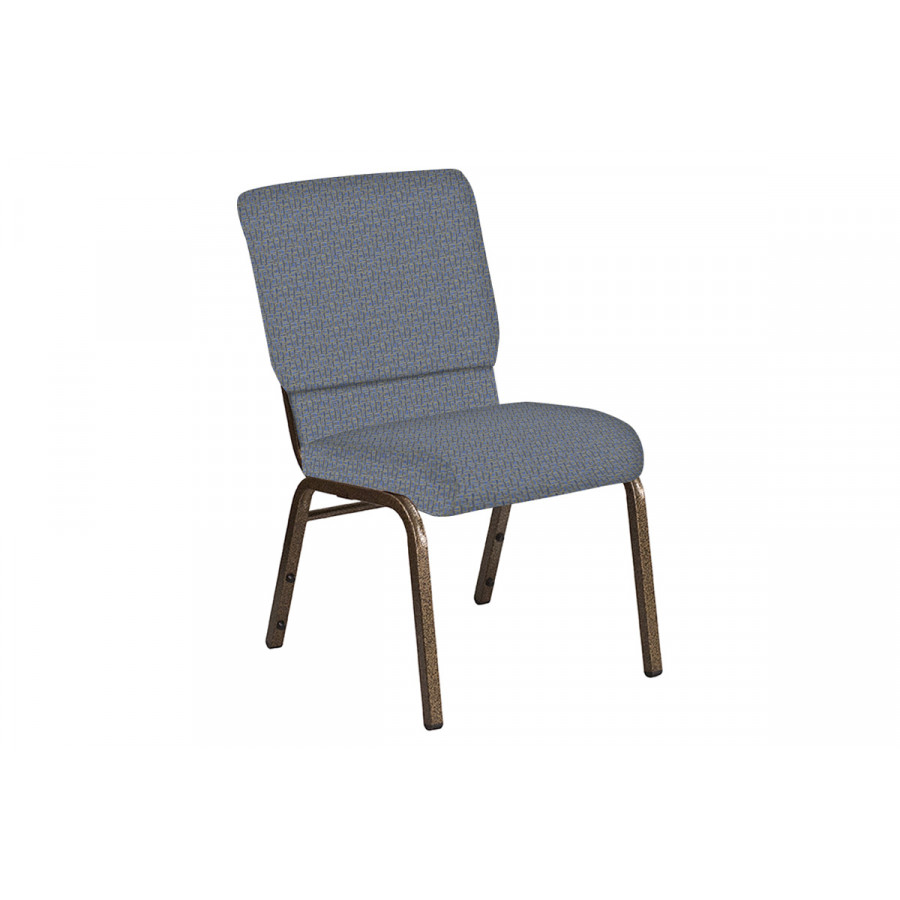 BLNK Church Chair in Mirage with Gold Vein Frame - Sky, 18.5"W