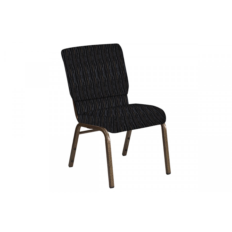 BLNK Church Chair in Mystery with Gold Vein Frame - Ebony, 18.5"W