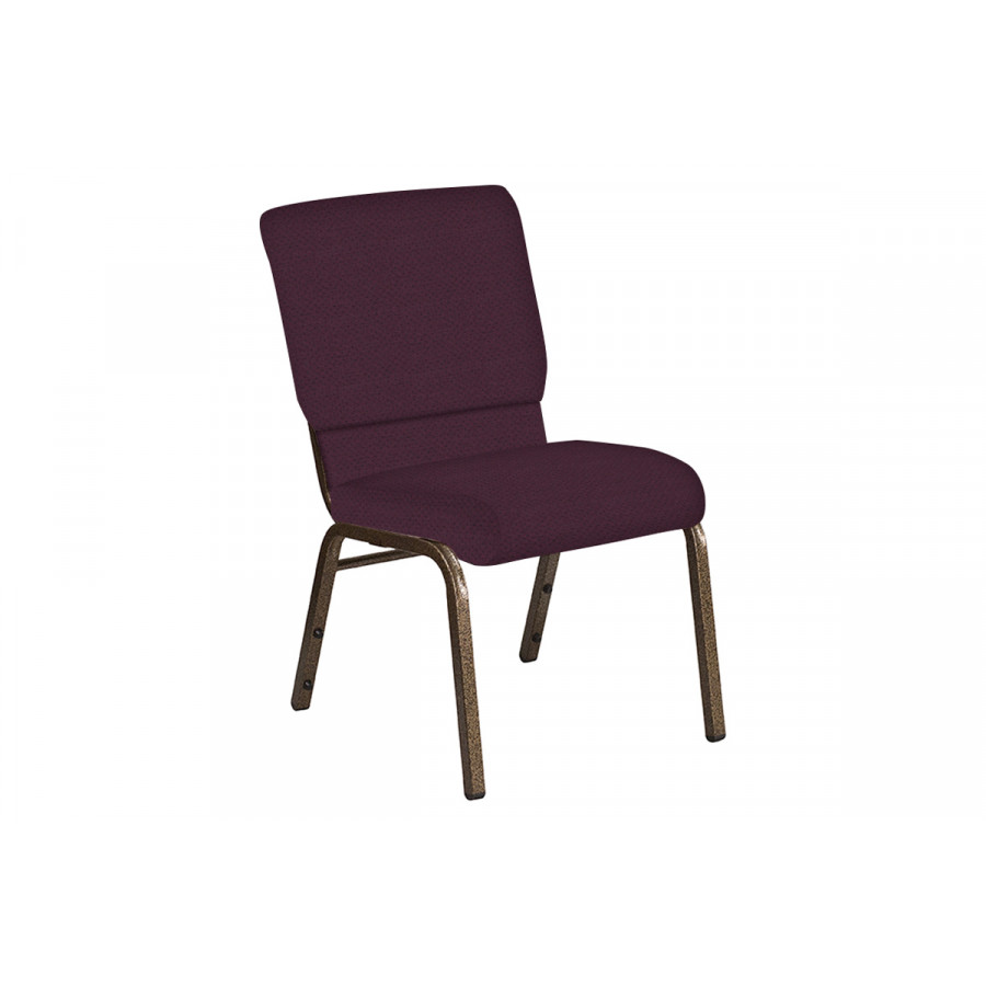 BLNK Church Chair in Neptune with Gold Vein Frame - Aubergine, 18.5"W