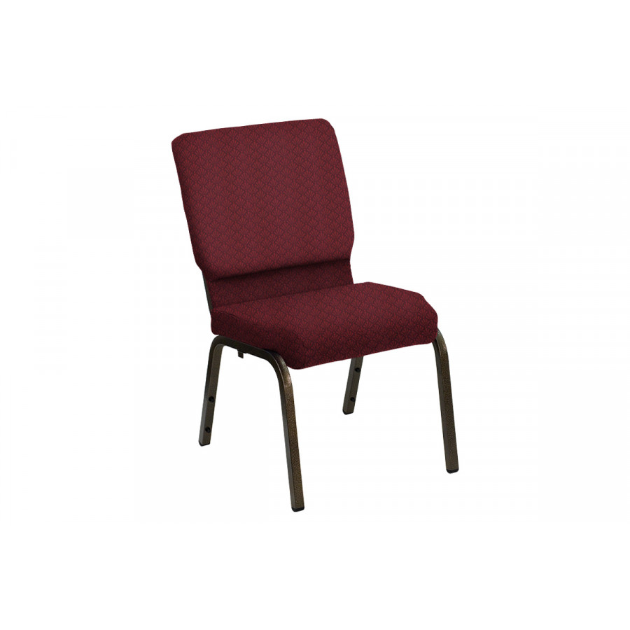 BLNK HERCULES Series Church Chair in Praise with Gold Vein Frame - Currant, 18.5"W