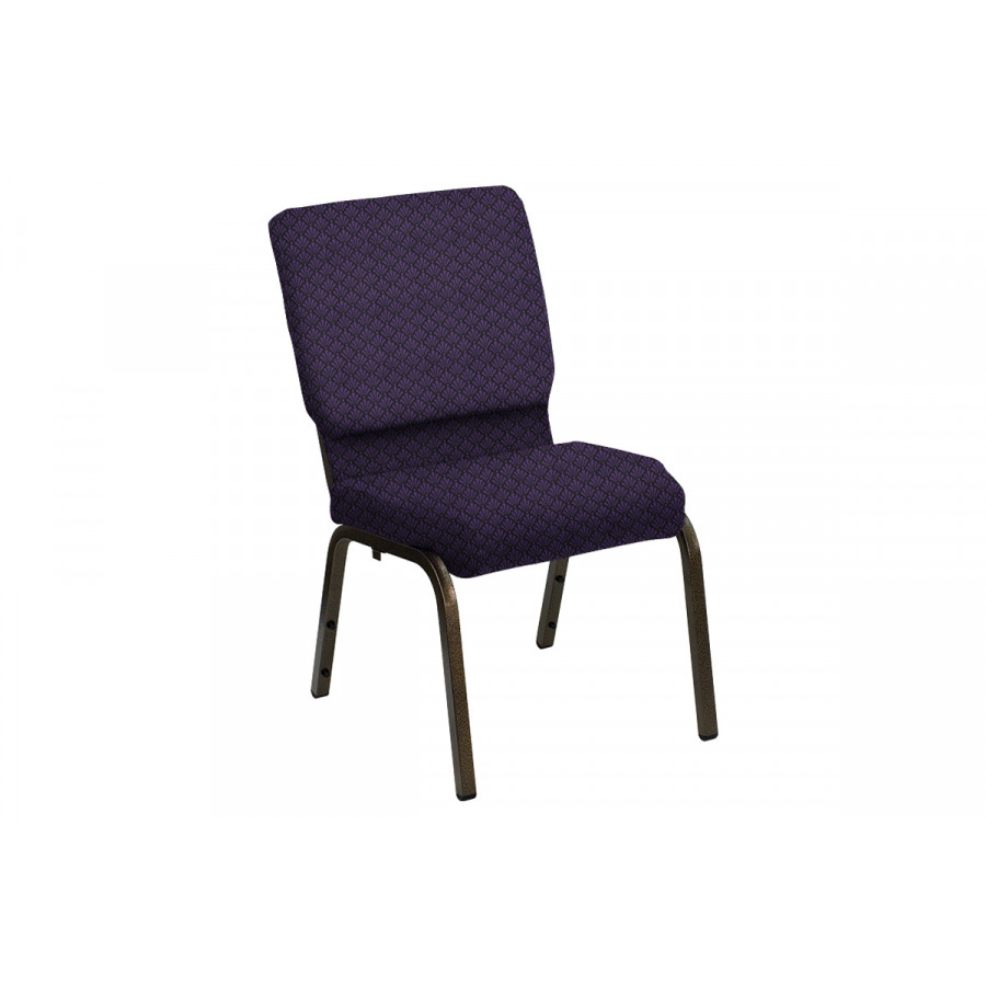 BLNK HERCULES Series Church Chair in Praise with Gold Vein Frame - Grapevine, 18.5"W