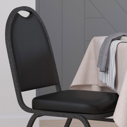 BLNK - HERCULES Series Commercial Vinyl Dome Back Stacking Banquet Chair