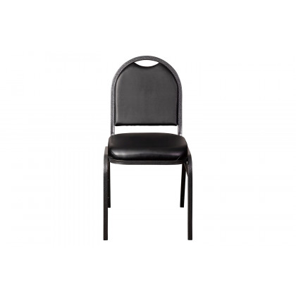 BLNK HERCULES Series Commercial Vinyl Dome Back Stacking Banquet Chair - Silver Vein Metal