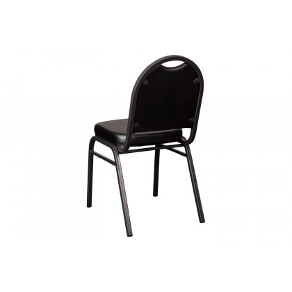 BLNK HERCULES Series Commercial Vinyl Dome Back Stacking Banquet Chair - Silver Vein Metal