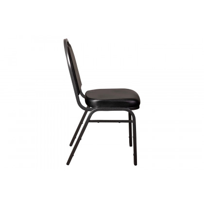 BLNK HERCULES Series Commercial Vinyl Dome Back Stacking Banquet Chair - Silver Vein Metal
