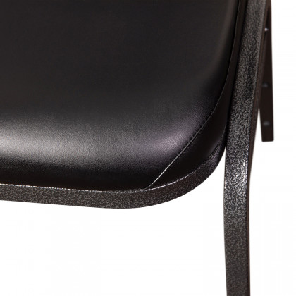 BLNK HERCULES Series Commercial Vinyl Dome Back Stacking Banquet Chair - Silver Vein Metal
