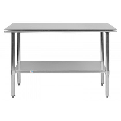 BLNK Rawcliffe Stainless Steel Prep and Work Table with Undershelf