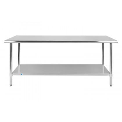 BLNK Reader Stainless Steel Prep and Work Table with Undershelf