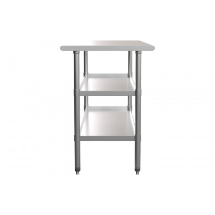 BLNK Randolph Stainless Steel Work Table with 2 Undershelves