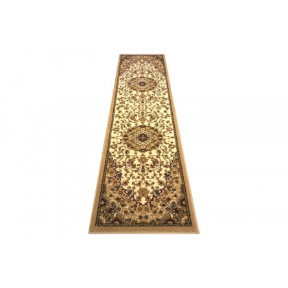BLNK Mersin Collection Persian Style Olefin Area Rug with Jute Backing - Ivory, 2'W x 7'L