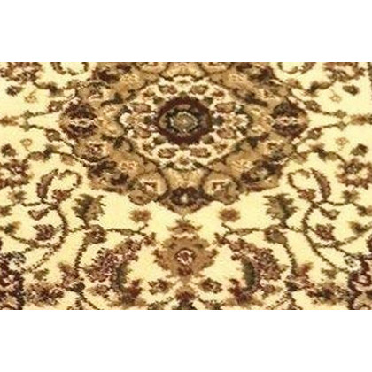 BLNK Mersin Collection Persian Style Olefin Area Rug with Jute Backing - Ivory, 2'W x 7'L