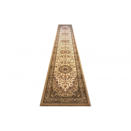 BLNK Mersin Collection Persian Style Olefin Area Rug with Jute Backing - Ivory, 3'W x 15'L
