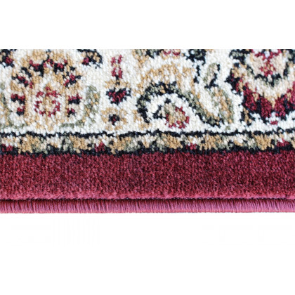 BLNK Mersin Collection Persian Style Olefin Area Rug with Jute Backing - Burgundy, 3'W x 10'L