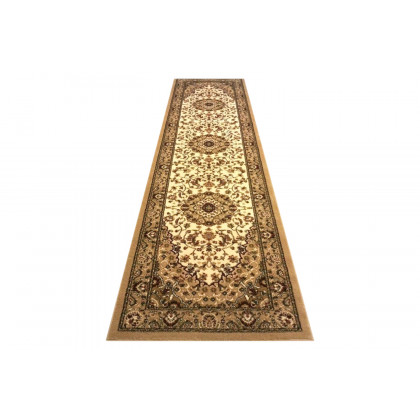 BLNK Mersin Collection Persian Style Olefin Area Rug with Jute Backing - Ivory, 3'W x 10'L