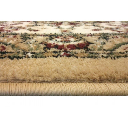 BLNK Mersin Collection Persian Style Olefin Area Rug with Jute Backing - Ivory, 3'W x 10'L