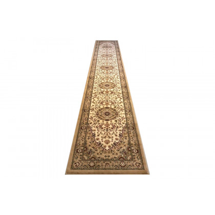 BLNK Mersin Collection Persian Style Olefin Area Rug with Jute Backing - Ivory, 3'W x 20'L