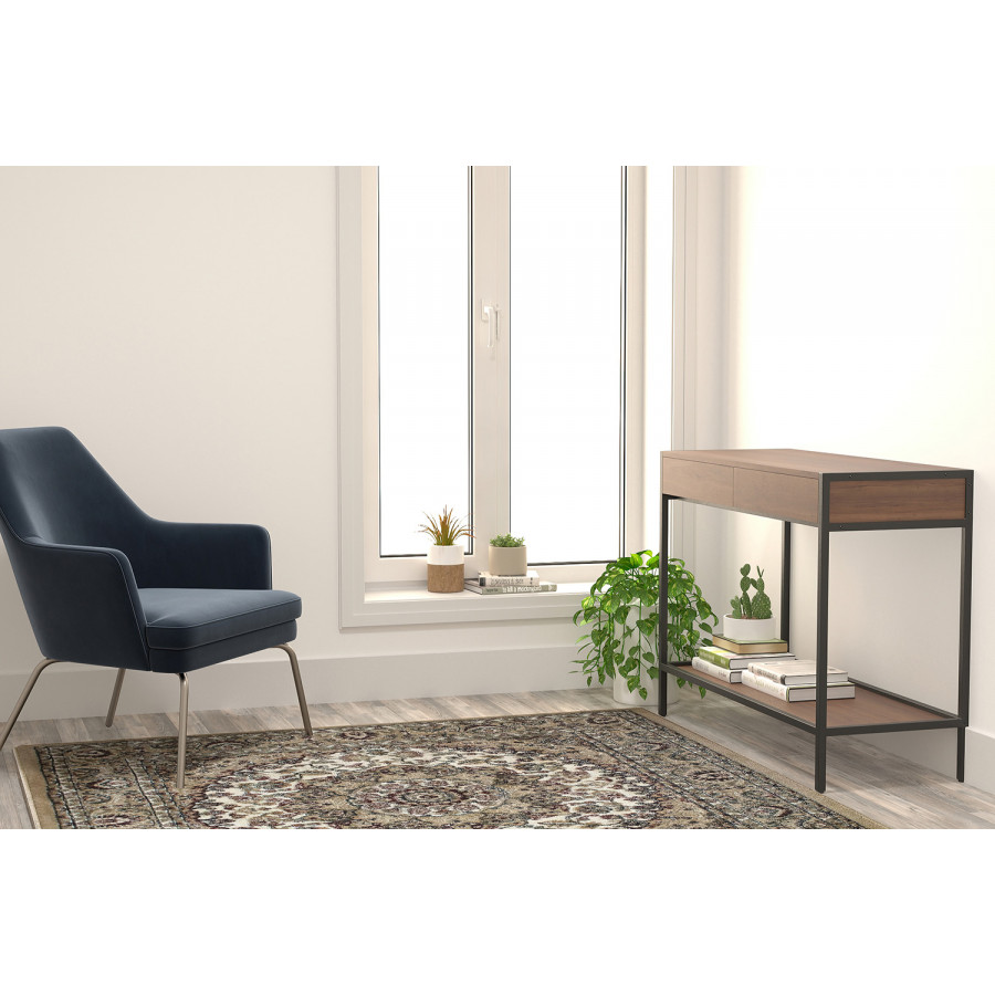 BLNK Mersin Collection Persian Style Square Olefin Area Rug with Jute Backing - Ivory, 5'W x 5'L