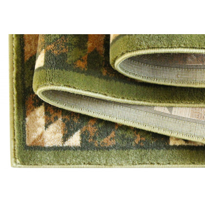 BLNK Teagan Collection Southwestern Style Olefin Area Rug with Jute Backing - Green, 2'W x 11'L