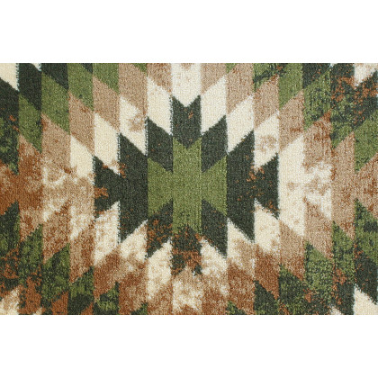 BLNK Teagan Collection Southwestern Style Olefin Area Rug with Jute Backing - Green, 2'W x 3'L