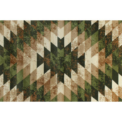 BLNK Teagan Collection Southwestern Style Olefin Area Rug with Jute Backing - Green, 4'W x 5'L