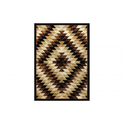 BLNK Teagan Collection Southwestern Style Olefin Area Rug with Jute Backing - Brown, 5'W x 7'L