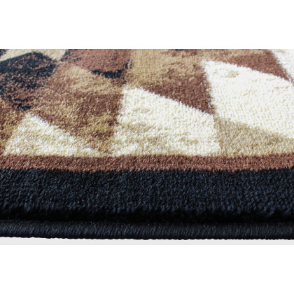BLNK Teagan Collection Southwestern Style Olefin Area Rug with Jute Backing - Brown, 5'W x 7'L