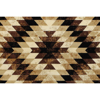 BLNK Teagan Collection Southwestern Style Olefin Area Rug with Jute Backing - Brown, 5'W x 7'L