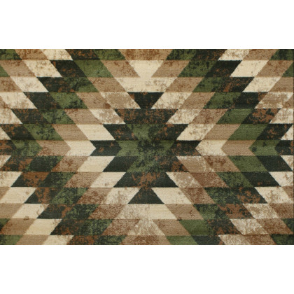 BLNK Teagan Collection Southwestern Style Olefin Area Rug with Jute Backing - Green, 5'W x 7'L