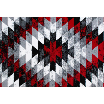 BLNK Teagan Collection Southwestern Style Olefin Area Rug with Jute Backing - Red, 5'W x 7'L