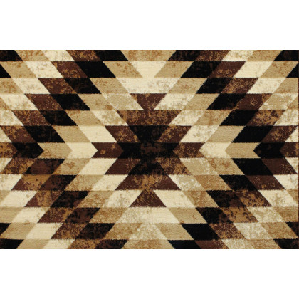 BLNK Teagan Collection Southwestern Style Olefin Area Rug with Jute Backing - Brown, 6'W x 9'L