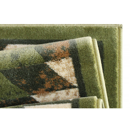 BLNK Teagan Collection Southwestern Style Olefin Area Rug with Jute Backing - Green, 6'W x 9'L