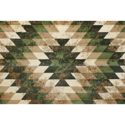 BLNK Teagan Collection Southwestern Style Olefin Area Rug with Jute Backing - Green, 6'W x 9'L
