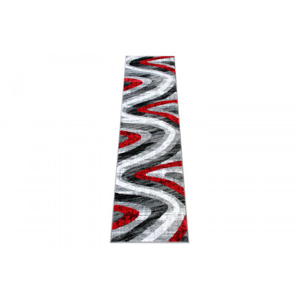 BLNK - Altum Collection Olefin Wave Patterned Area Rug with Jute Backing