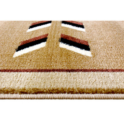 BLNK Lodi Collection Southwestern Style Olefin Area Rug with Jute Backing - Brown, 5'W x 7'L